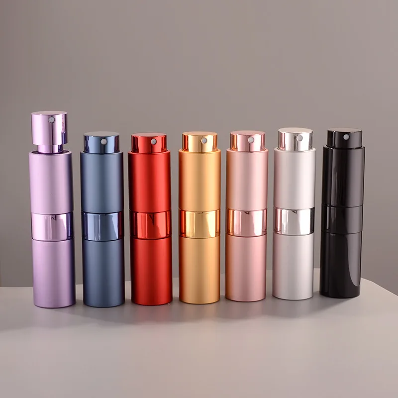 MUB 5ml 8ml 10ml 15ml 20ml Twist up Perfume Atomizer Empty Mini Portable Travel Refillable Aluminum Perfume Spray Bottle