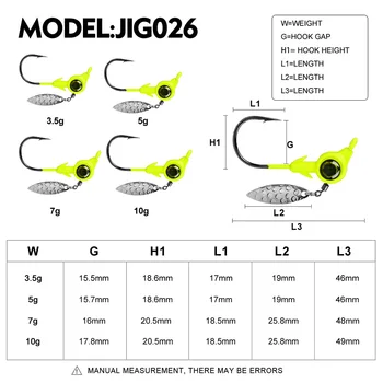 CHEERY New Arrival Colorful Big Eye Jig Head with Spinning Blade, 3.5g 5g 7g 10g Fishing Jig Hooks Wholesale – Metal Jig – view 4