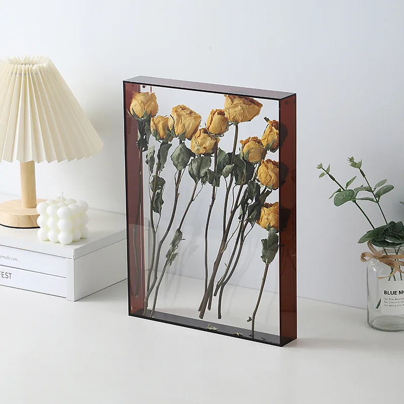 Frames Picture Photo Frame Display Frame Wood Double Sided Glass Vintage Artwork Pressed Flower OEM/ODM Souvenir Present