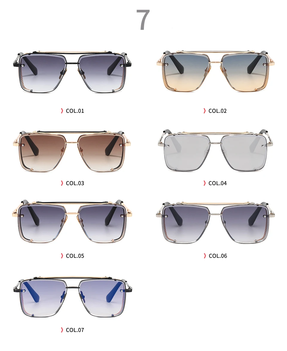 Men's Square Metal Sunglasses | UV400 Protection Fashion Eyewear