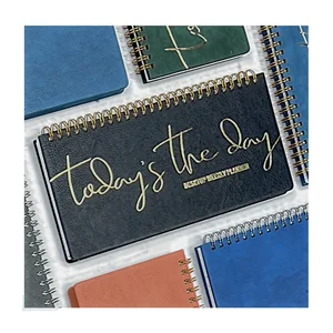 Low MOQ Calendars New Year Gift Notebooks Wholesale Price Daily Table Record Journals Weekly Agenda Spiral Planners for Business