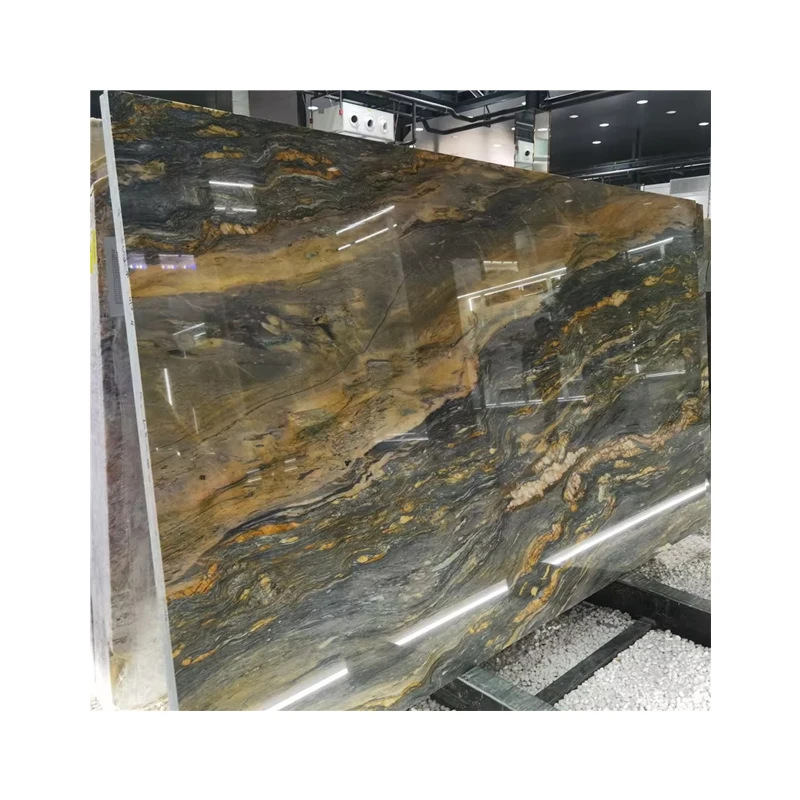 Жогорку сапаттагы, өзгөртүлүшкө жараша келтирилген Титаниус кара алтын гранит кварцити, люкс, суроолуу, чыгыш тасынын плита