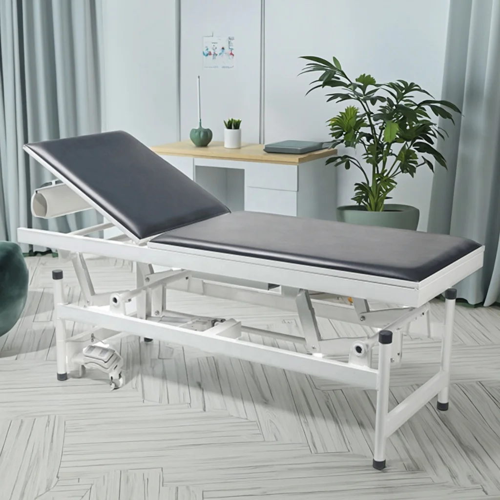 Adjustable Height Hydraulic Metal Examination Table Clinical Grade 600-800mm Modern Multi-Function Hospital Use Infusion School 2