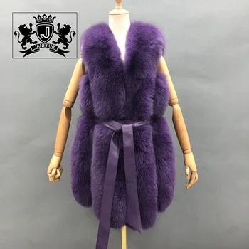 factory designer wholesale price fox fur sleeveless garment genuine fur vest