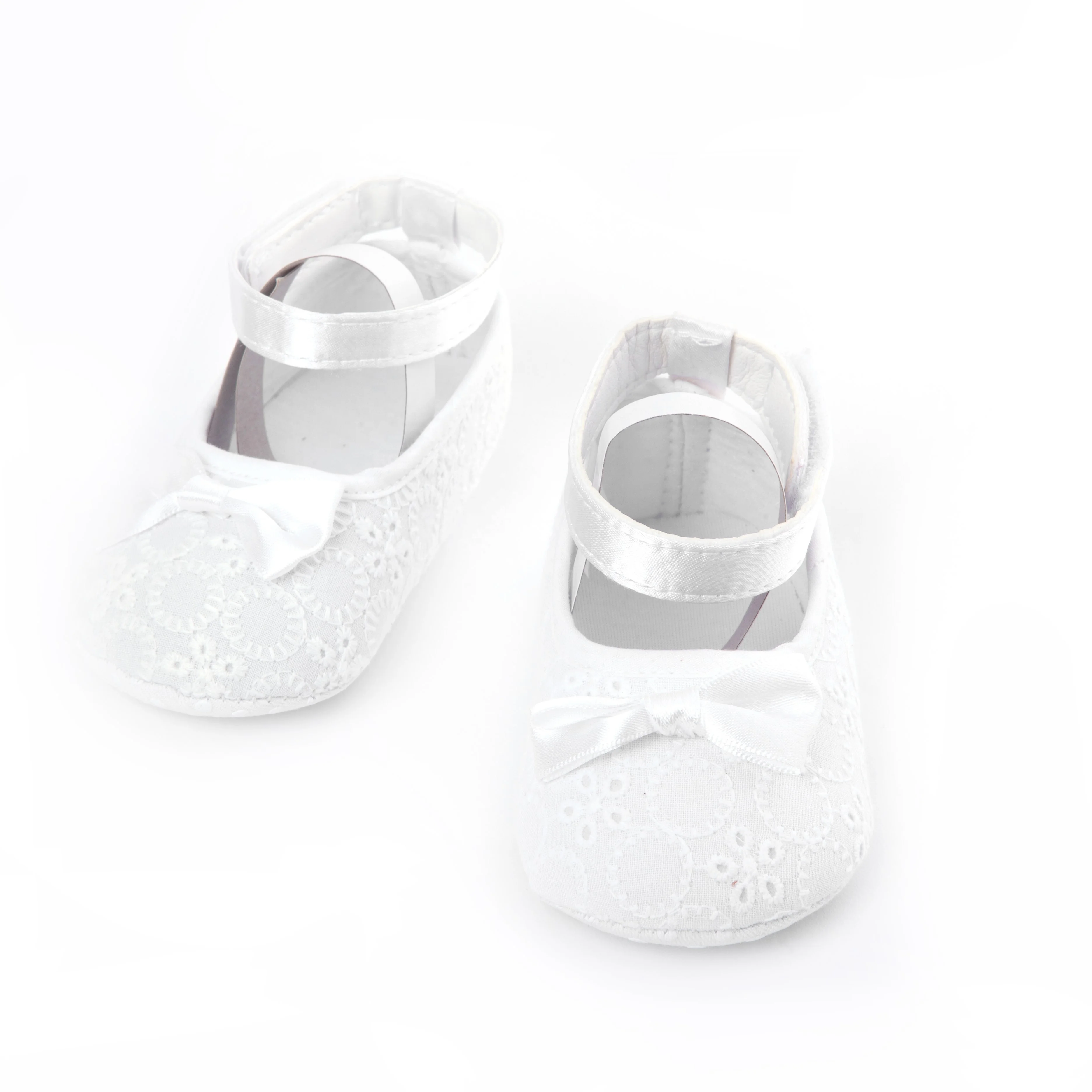 Оптовая продажа, белые туфли для девочек в стиле принцессы с цветами для крещения