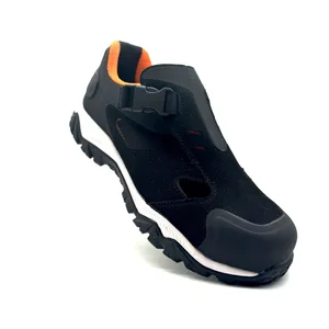 Summer Work Protective Safety Shoes Steel Head Breathable Suede Material Wear-Resistant Casual Sandals for Labor Protection