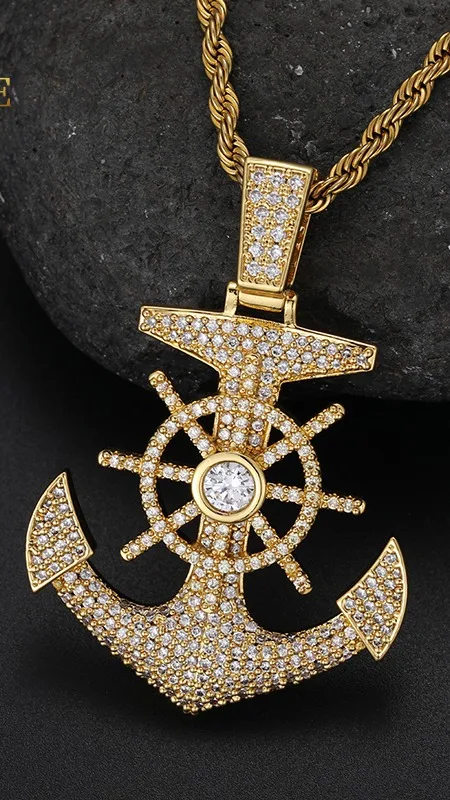 Hot Selling Lightning Hip Hop Pendant Micro-inlaid Zircon Hip Hop Fashion Trendy Hip Hop Jewelry