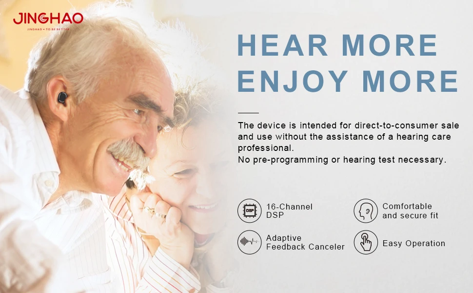 Jinghao Oem In The Ear Hearing Devices Digital 16 Channel Iic Hearing ...