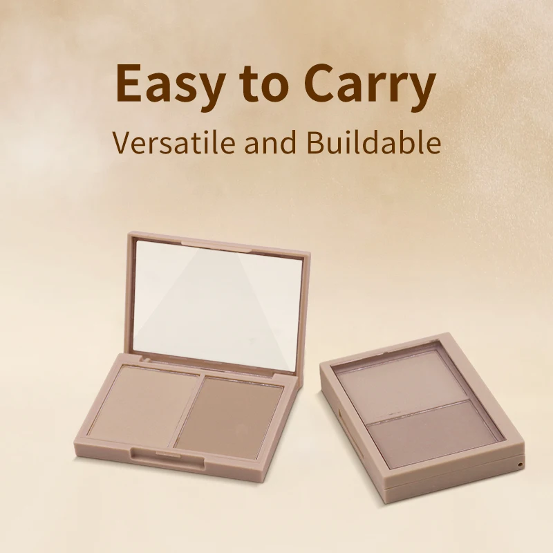 Private Label 2 Color Bronzer Matte Facial Contouring Vegan Pigmented Powder Concealer Palette details