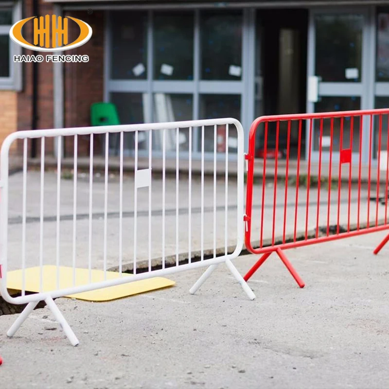 Temporary Pedestrian Heavy Duty Crowd Control Steel Barricade Crowd Control Barriers Metal Interlocking Barricade