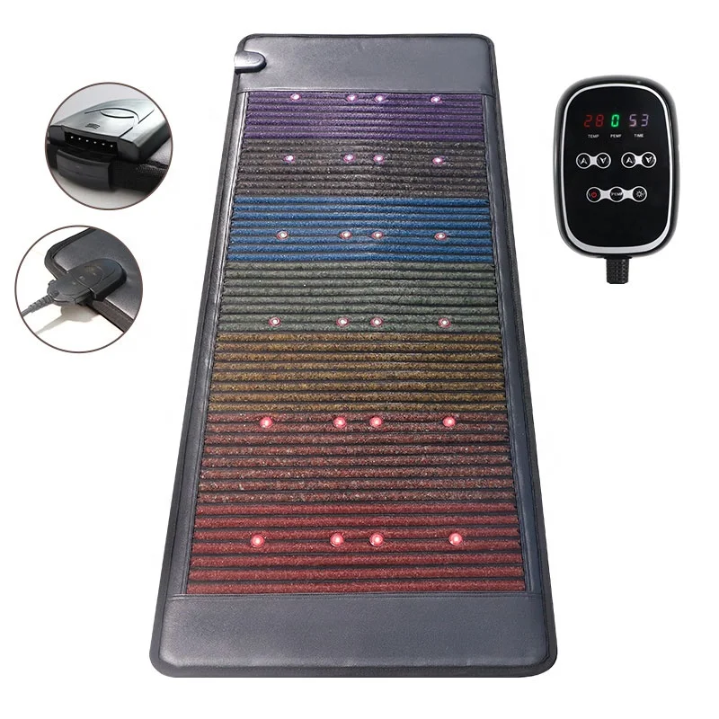 FUMEI 7 Crystal Stone Far Infrared Massage Red Light Therapy Pemf Mat 190*80CM LED Photon PEMF Amethyst Mat