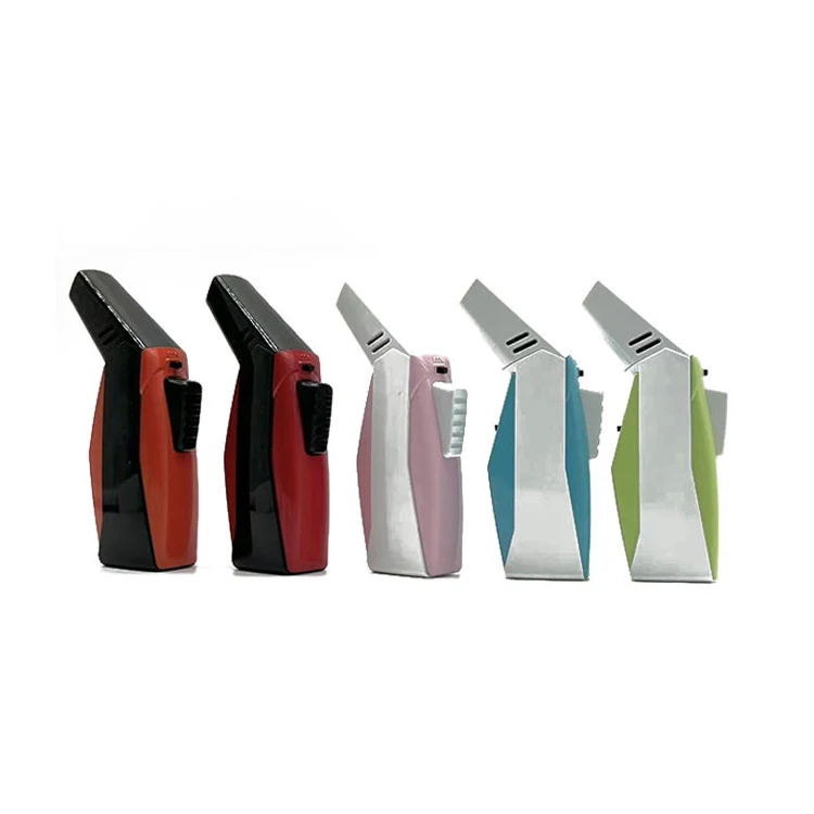 Оптовая продажа аксессуары для курения логотип под заказ ветрозащитные пластиковые зажигалки кемпинга путешествий сигар пламени