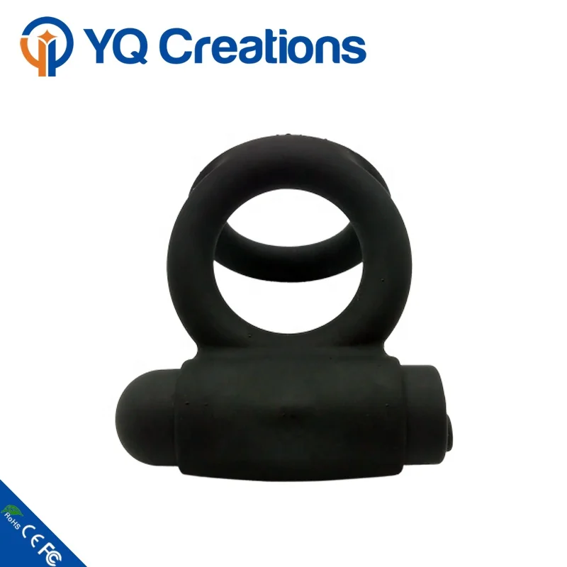 Testicle Ring Vibrating Sex Double Cock Ring With Rechargeable Bullet