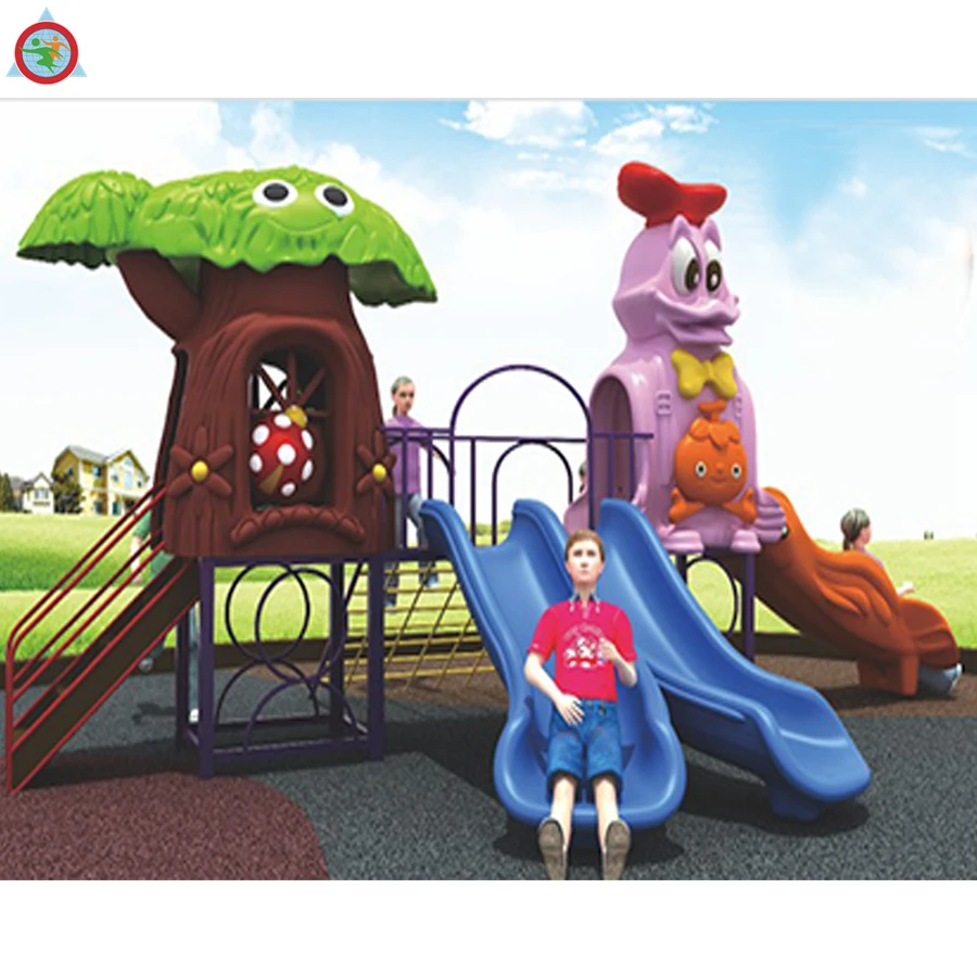 School Large Custom Area Dimension Amusement Park Playground Equipment Manufacturer Outdoor Plastic Slide Kids Play Park
