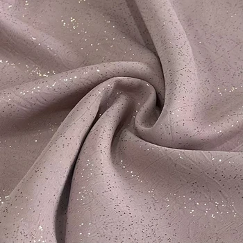 recycle polyester glossy shiny  bronzed foil finishing fabric for lady dress fabric material