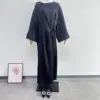 Black Strappy sequined long dress