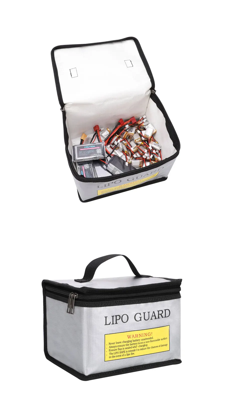 Lipo Safe Bag, Sac Ignifuge et antidéflagrant Boîte de Rangement pour  Batterie Lipo de Grande capacité Sac de Protection, pochette sécurisée pour  le
