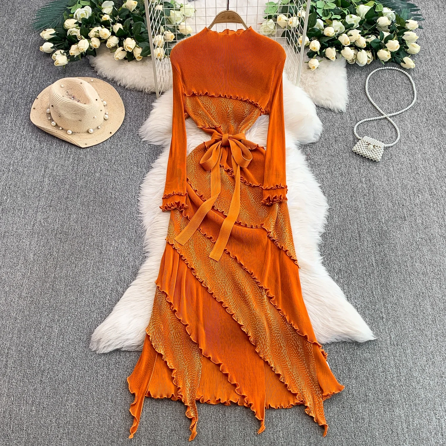 open lace back dress Sleeveless Floral Dresses Party Long Maxi Dress SE22895 main image 1