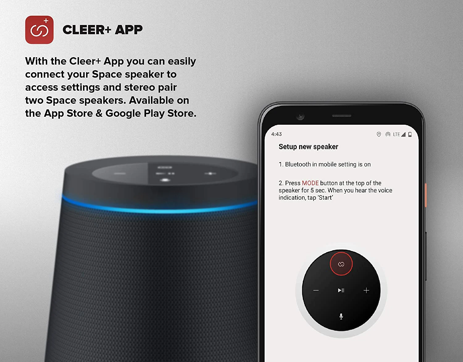 SPACE Home-altavoz inteligente con sonido Alexa 360, inalámbrico