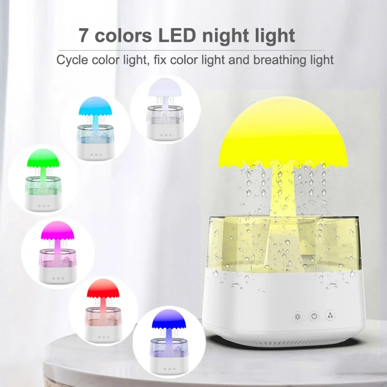 Customize Room Mist Maker Aquacloud Rain Humidifier Smart Electric Aroma Diffuser Night Light With 5 Essential Cloud Humidifier