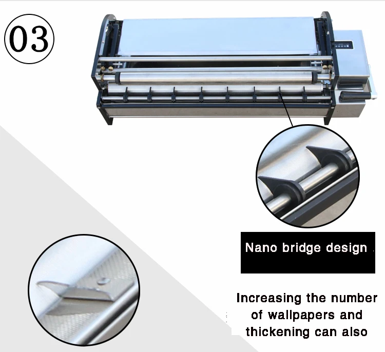 Hand Crank High Performance Portable Wallpaper Glue Machine Stainless