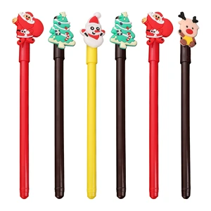 Christmas Style Gel Pen with Custom logo 0.5mm Smooth Writing for Student Stationery and Promotional Gift Cartoon Elk Design