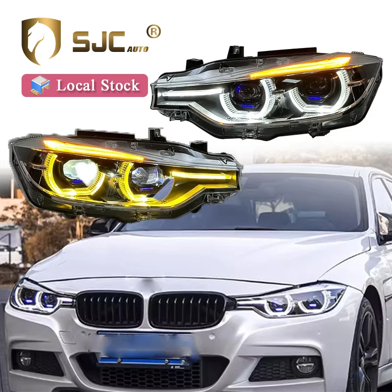 Auto Car Parts Dual-Color Headlight For BMW 3 Series F30 F35 12-18 Yellow White DRL Daytime Running