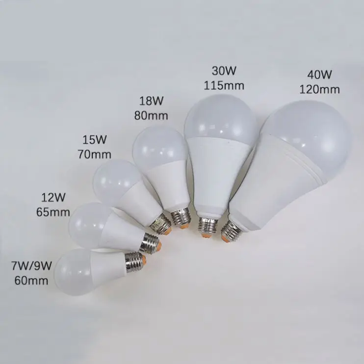E27 B22 Uncompleted Product Cheap LED Light Bulb Parts Plastic Spare Part SKD CKD LED Bulb Raw Material Led Bulb Skd