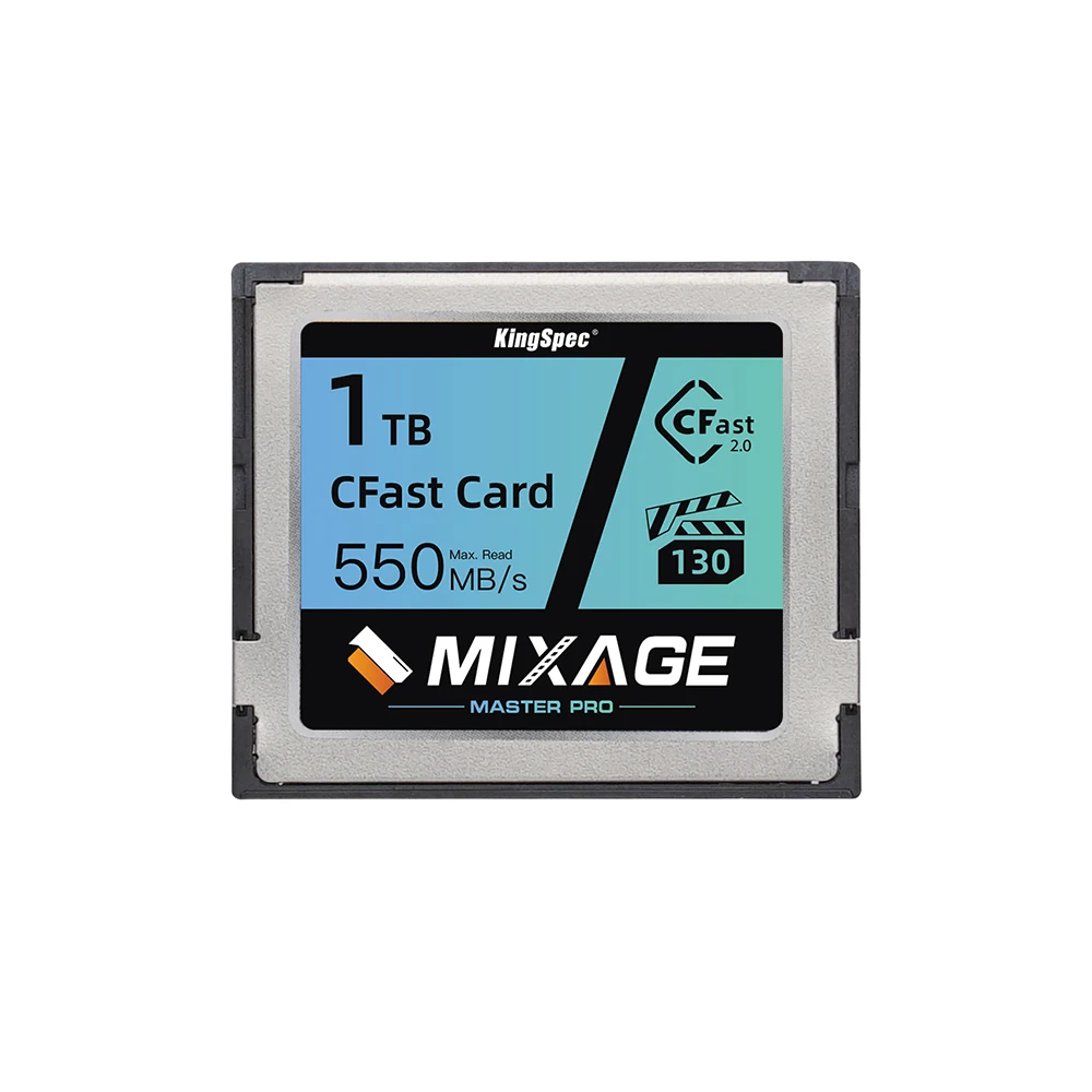 KingSpec High Performance Camera Memory Card Cfast 2.0 SATA3 Interface 256GB 512GB 1TB Cfast Card for 4k Video