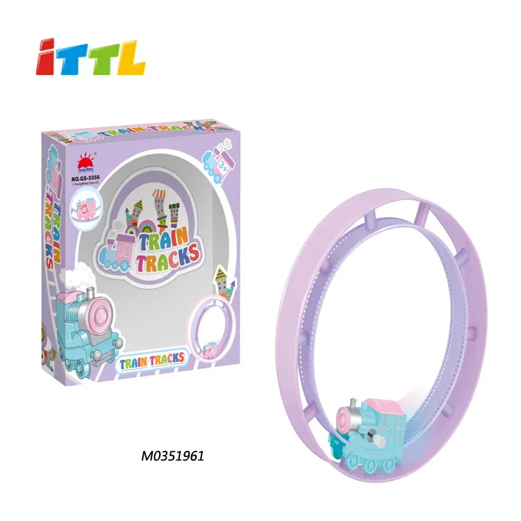 Новая миниатюрная трековая цепь, катающийся пазл, автомобиль, заводная дорожка, поезд, игрушки для детей
