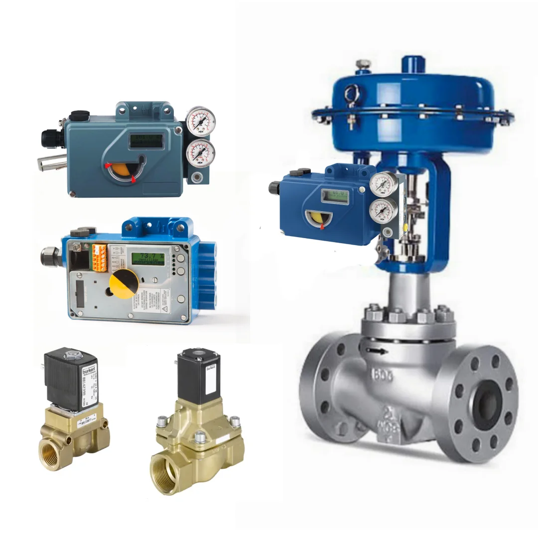 Pneumatic Control Valve with Foxboro SRD991 Positioner and Burkert Solenoid Valve for Schneider Intelligent Valve Control