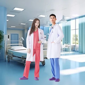 Medical Design Women's Doctor Nurse White Lab Coat Breathable Custom Logo Hospital Use Made in Comfortable Material Wholesale