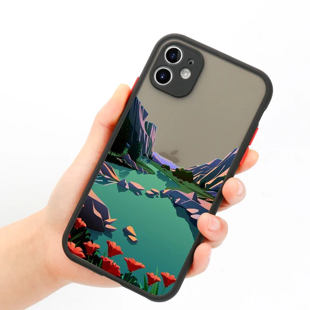 Hand Painted Landscape Phone Case For OPPO Reno 6 6 Pro Camera Protection Color Cover Case For Merry Christmas Gift Phone Case