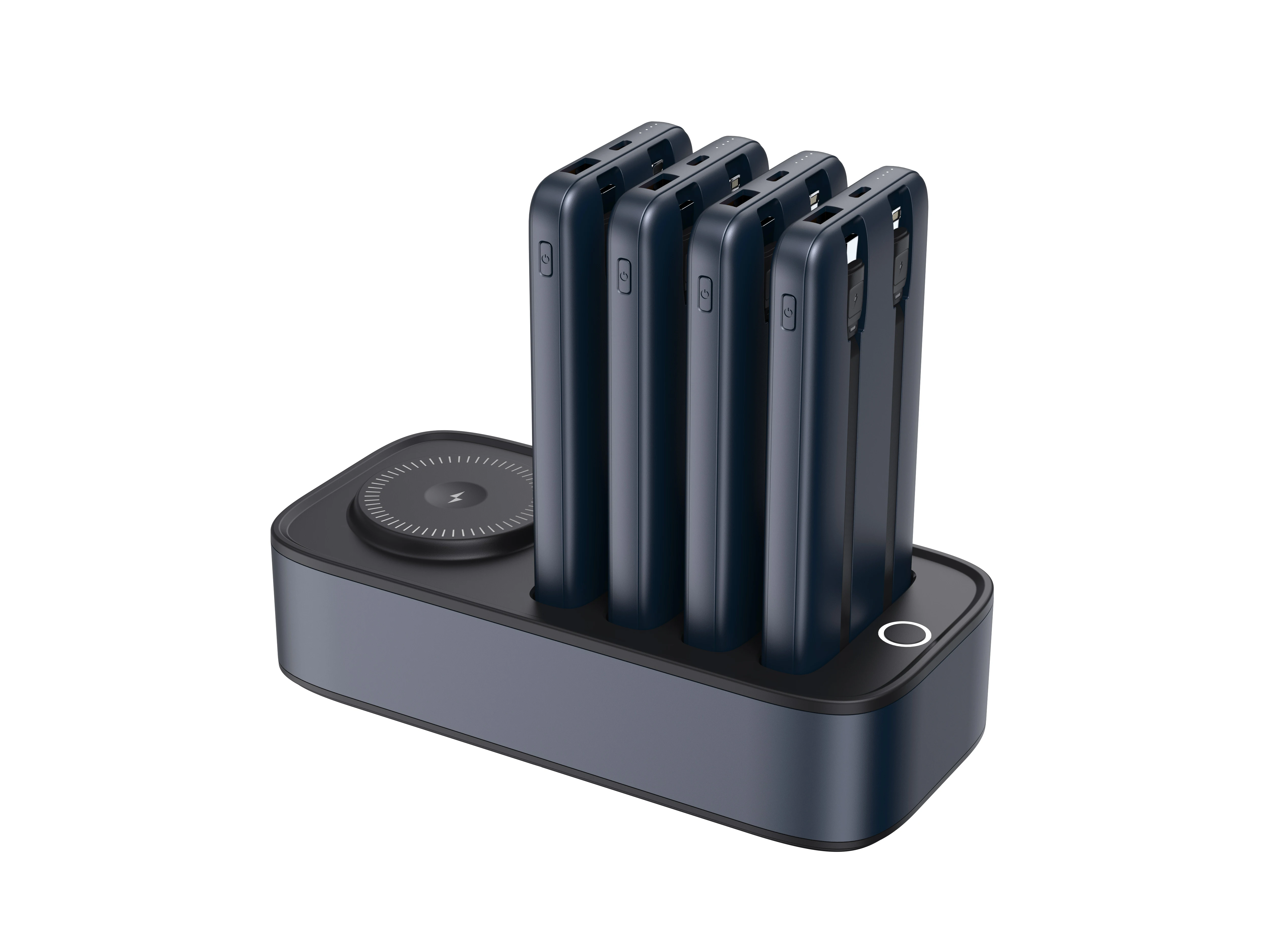 Wireless Charging Sharing Power Bank 10000mAh 40000mAh With Cables Fast Charge Power Station With USB Type-C Charging Station