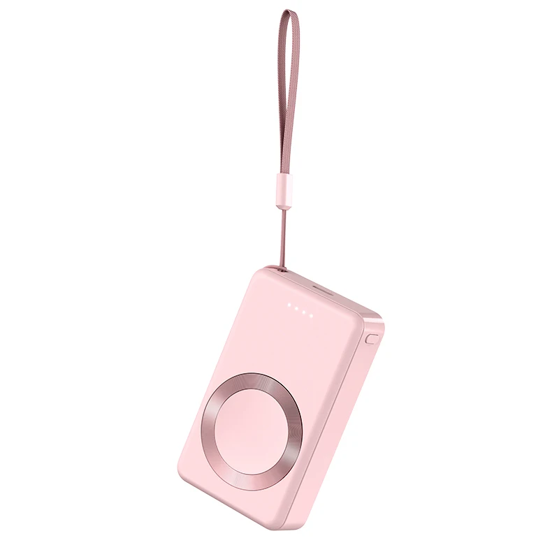 High Capacity Portable Mini Keychain Wireless Magnetic Charging Power Bank for Watch