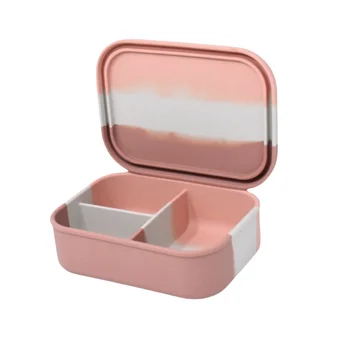 Factory Wholesale Food Grade Silicone Sealed Storage Box Lunch Box Silicone Bento Food Storage Baby Snack Box