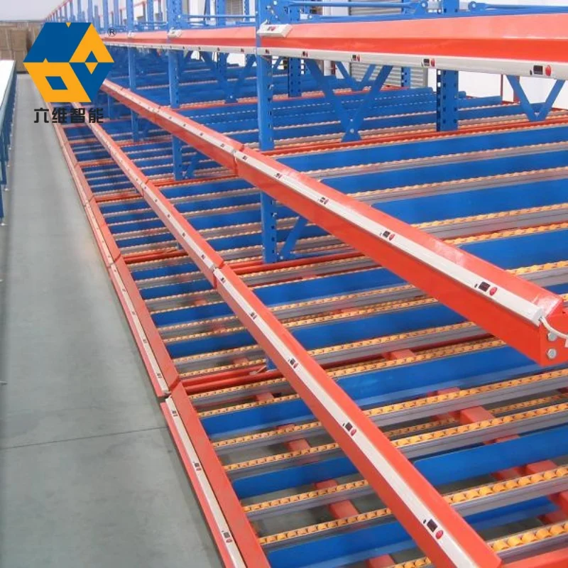 Customized Warehouse Storage Rack Pallet Flow Rack Shelving Lineside Roller Flow Rack Gravity Carton Flow Racking
