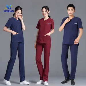 Wholesale Elastic Custom logo Girls Hospital Uniforms Scrubs Custom Medical Scrubs Sets Medical Scrubs for Women Medical Scrubs