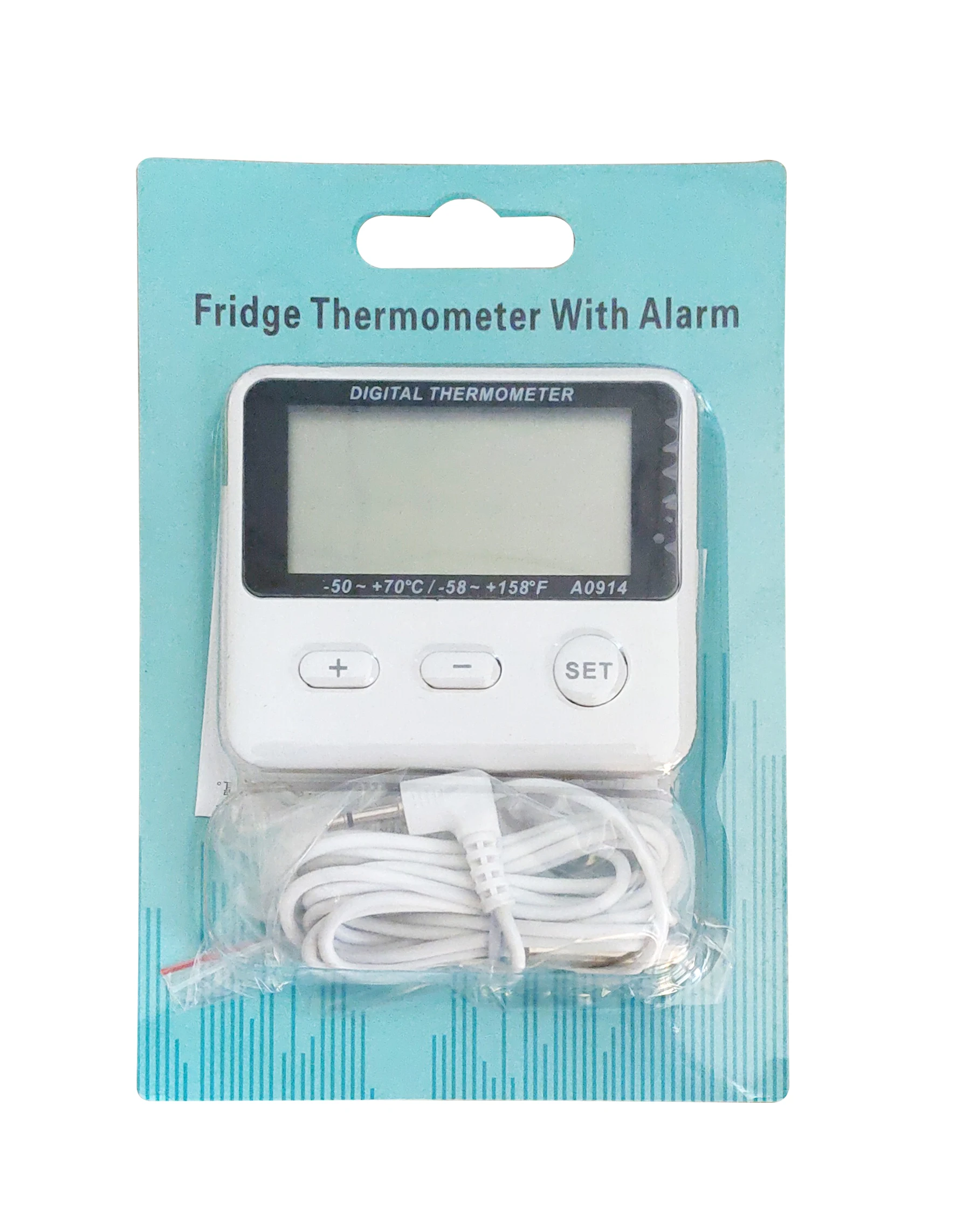 A0914 Digital Thermometer with Fridge Freezer Temperature Sensor Alarm and Max Min Function