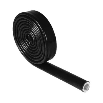 ZH-SFG  Auto Heat Shield Fire Sleeve Silicone Coated Fiberglass Thermo Armor  ID Black Electrical Wiring Automotive Hose