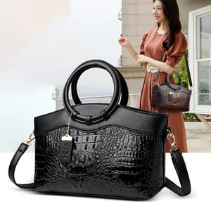 High Quality crocodile PU Leather Decorative Women's Shoulder Bags Top Handbag Customized Tote Bag Chain for Women's Business
