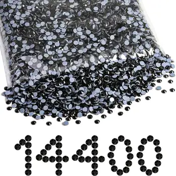 Wholesale Bulk Hotfix Rhinestones Bulk, Hot Fix Rhinestones for Crafts Clothes DIY Decoration, Black