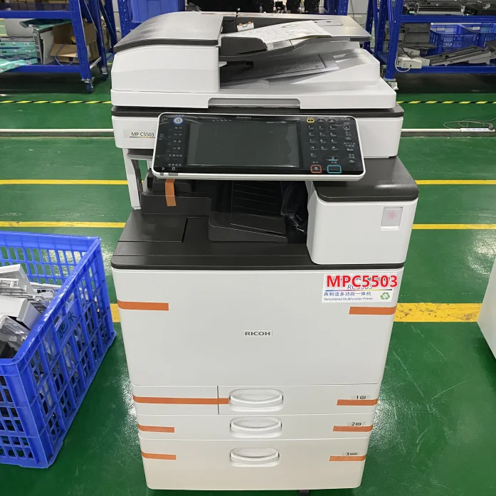 Ricoh Aficio MPC4503 5503 6003 High-Speed A3 Laser Photocopier 2G Memory Portable Colored Photocopy Copiers Max A4 Paper Size
