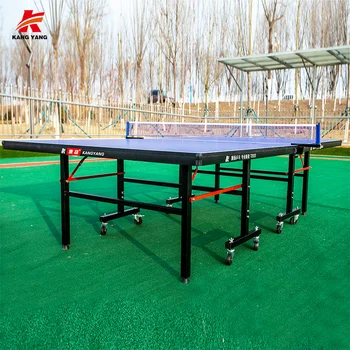 Professional 25mm Pingpong Table with Wheels Training Foldable Table Tennis Tables