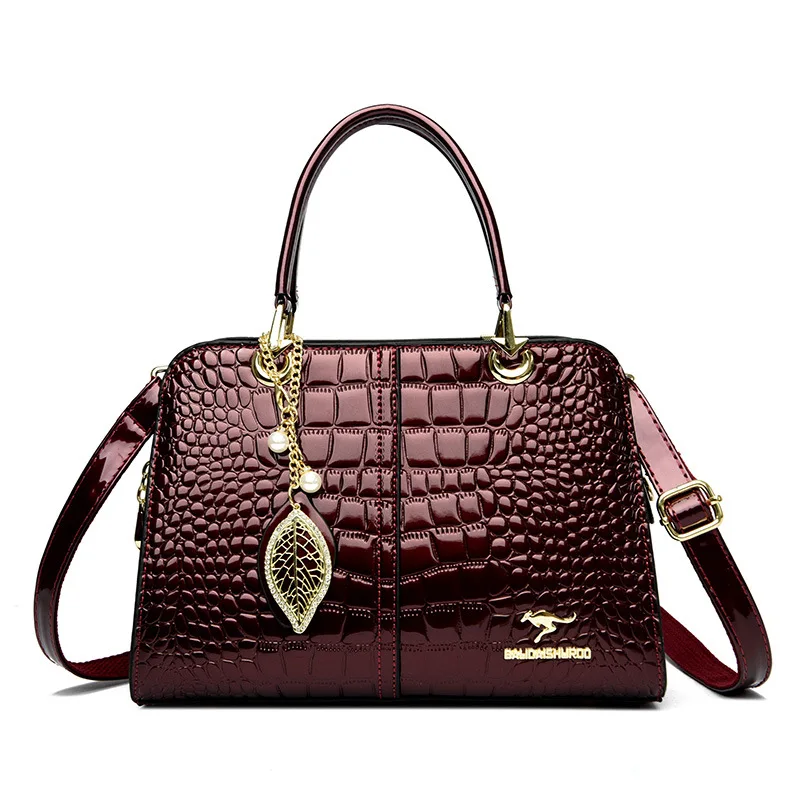 Large Capacity Shoulder Bag Handbag Grain Fashion Bags for Ladies Girls Bucket Type Luxury Handbags for Women