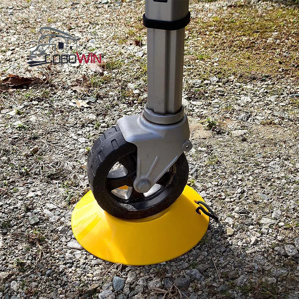 Outdoor Camper Jack Round Leveling Pad Wheel Chock Plastic Trailer