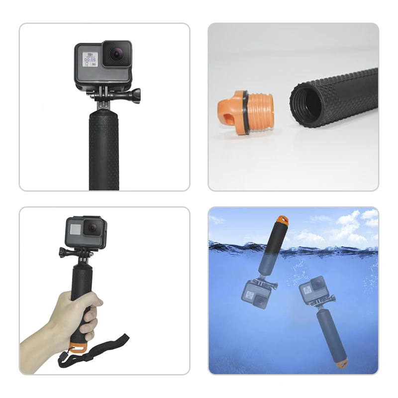 Waterproof Floating Hand Grip for GoPro Camera Hero12 11 10 9 8 7 6 5 4 Handler Handle Mount Accessories for GoPro Floating Grip