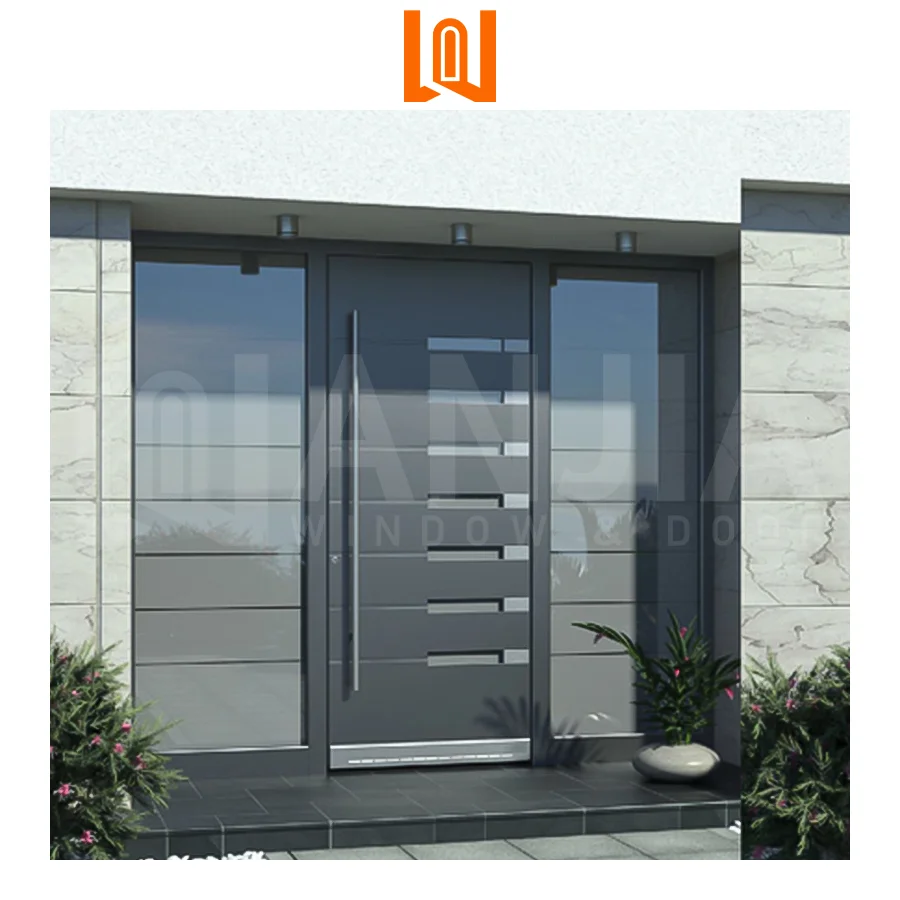 Customizable Entry Security Doors Aluminum Exterior Armored Doors with Anti-Theft Feature Finished Latest Design