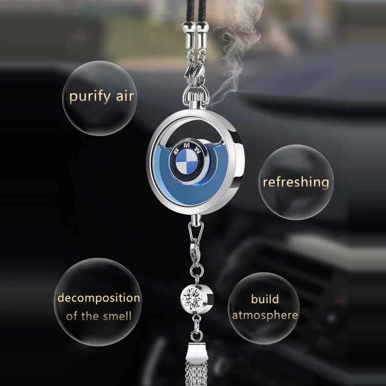 Car Pendant Liquid Perfume Car logo with Drill Car air Freshener Perfume