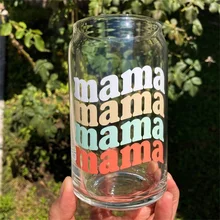 Best Sale Printing Mama UV dtf Cup Wrap Transfers For 16oz 20oz Glass for Mother's day